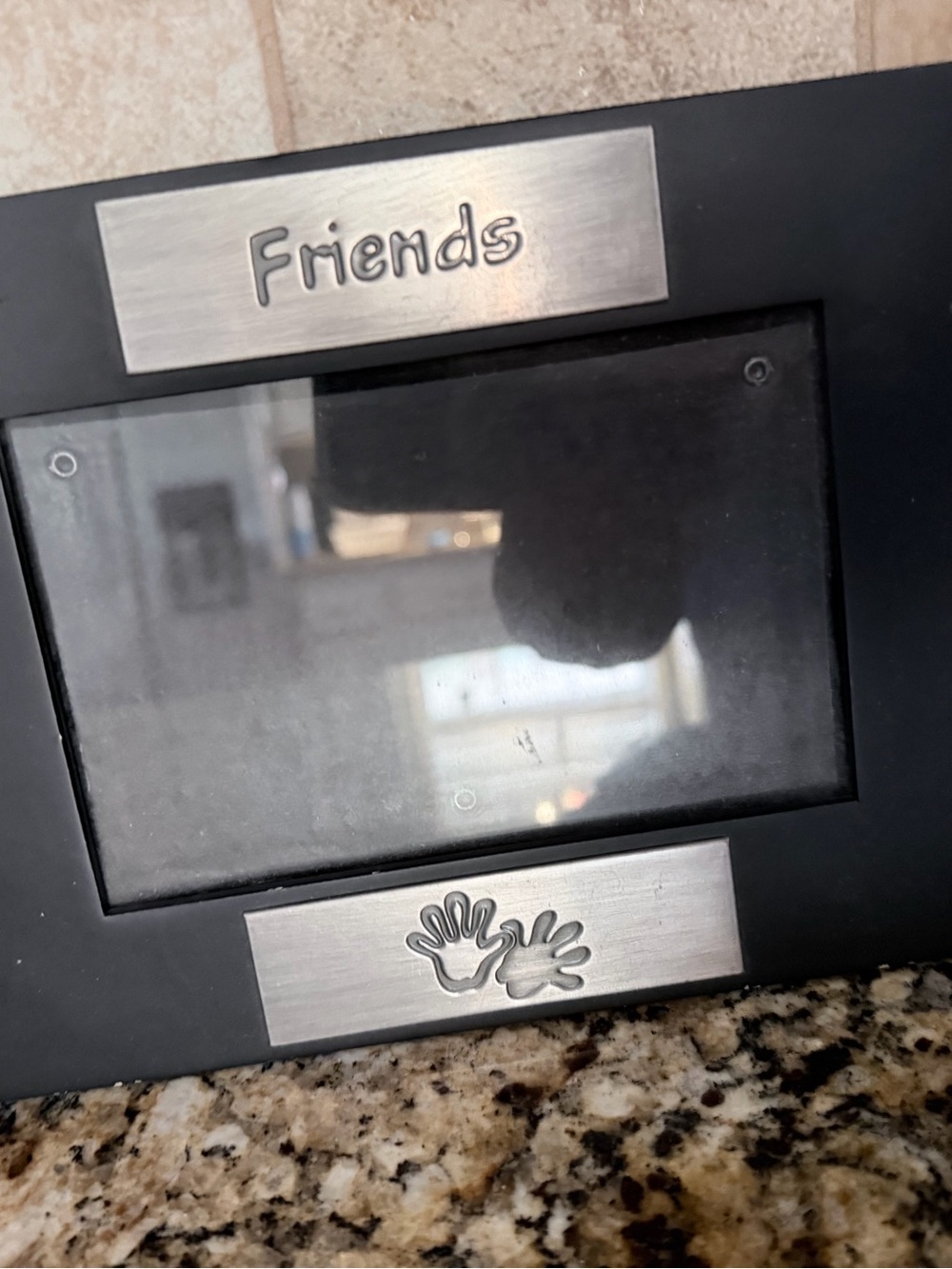 Expressions Black Photo Frame with Silver Accents - "Friends"